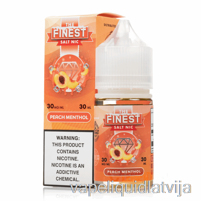 Persiku Mentols - Smalkākais Sāls Nic - 30ml 30mg Vape šķidrums